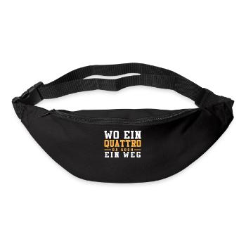 Wo ein Quattro da auch ein Weg - Gürteltasche - Schwarz - Vorne