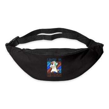 Comme un patron - Drôle de licorne Dabbing Saying - Sac banane - noir - Devant
