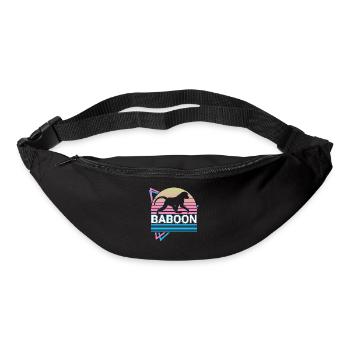 Baboon Retro Gift - Bum bag - black - Front