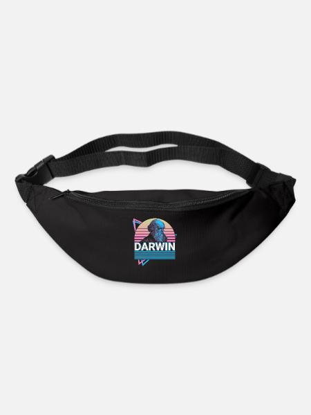 Charles Darwin Evolutionstheorie Retro Geschenk - Gürteltasche - Schwarz