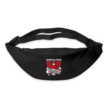 Bierpong Beerpong Trinkspiel Bier Pong - Gürteltasche - Schwarz - Vorne