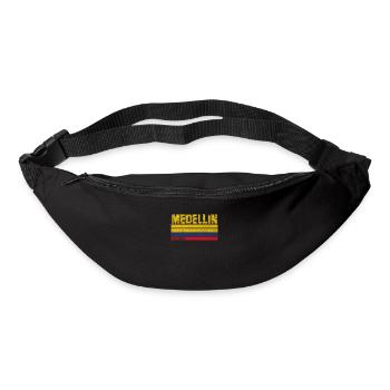 Medellin Vintage Colombie Flag Municipalité - Sac banane - noir - Devant
