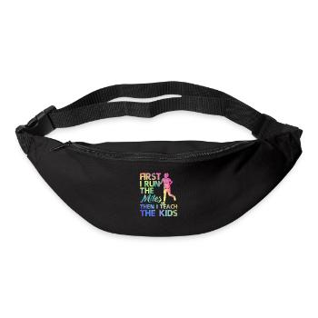 Teacher Running First I run the kilometers, then - Bum bag - black - Front