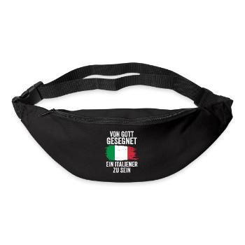 Italia Italien Italiener Italienisches - Gürteltasche - Schwarz - Vorne