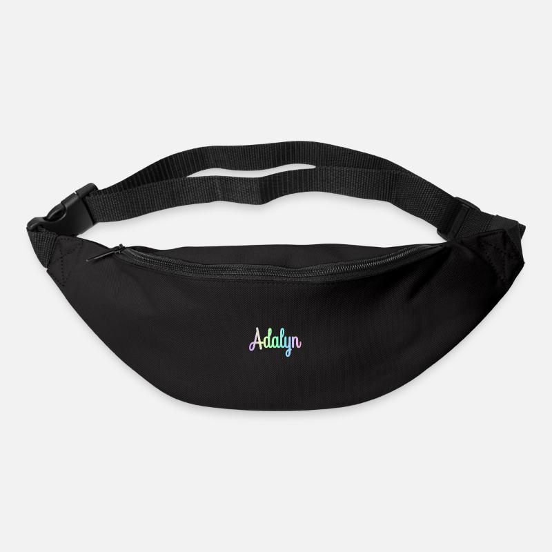 ADALYN Rainbow Cursive Minimaliste - Sac banane - noir
