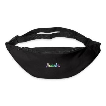 ALEXANDRA Rainbow Minimalist Cursive - Gürteltasche - Schwarz - Vorne