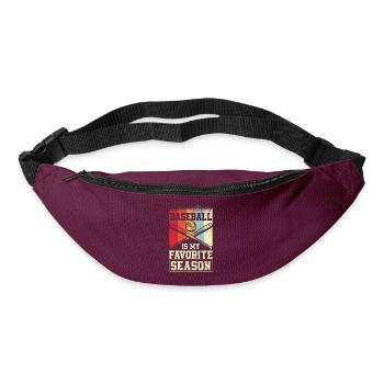 Baseball Fan Vintage Retro - Gürteltasche - Burgunderrot - Vorne