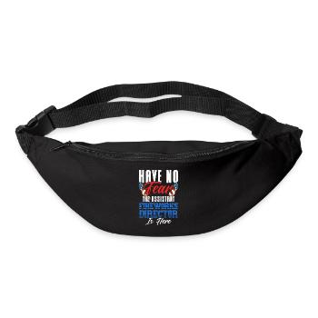 Funny fireworks pyrotechnician saying - Bum bag - black - Front