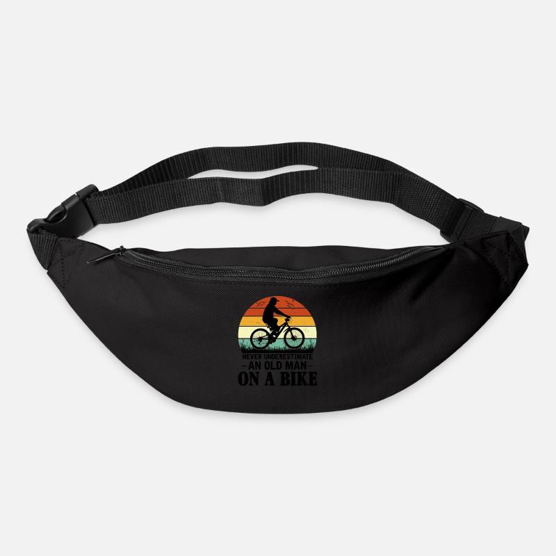 Alter Mann Fahrrad - Gürteltasche - Schwarz