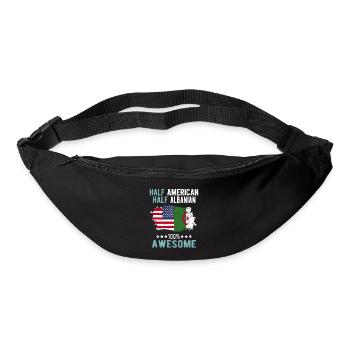 Halb Amerikaner Halb Albaner - Gürteltasche - Schwarz - Vorne