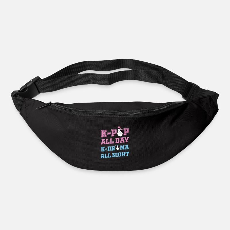 K-Pop All Day K-Drama All Night Funny K-Pop - Gürteltasche - Schwarz