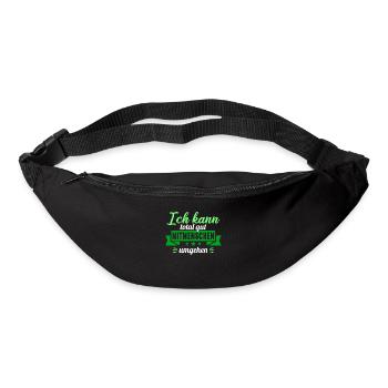 Ich kann total gut Mitmenschen umgehen - Gürteltasche - Schwarz - Vorne