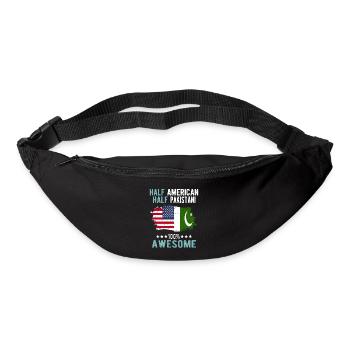 Half American Half Pakistani - Bum bag - black - Front