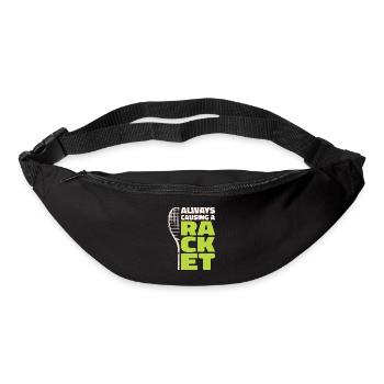 Joueur de tennis Raquette de tennis Balle de tennis - Sac banane - noir - Devant