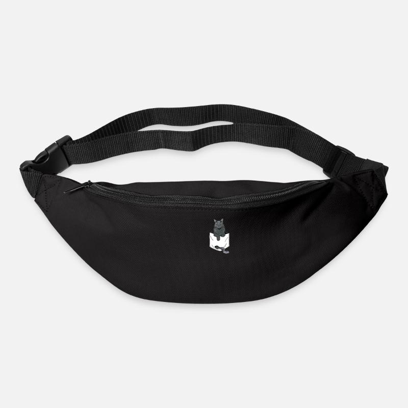 Pocket Cute Siamese Katze Kätzchen - Katze - Gürteltasche - Schwarz