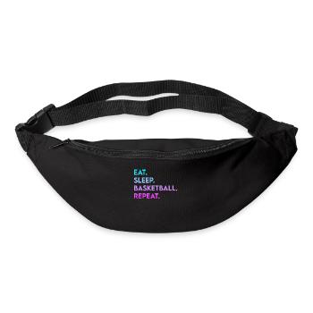 eat sleep basketball repeat - Bum bag - black - Front