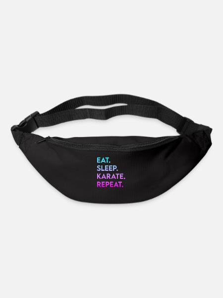 manger du karaté du sommeil répéter - Sac banane - noir