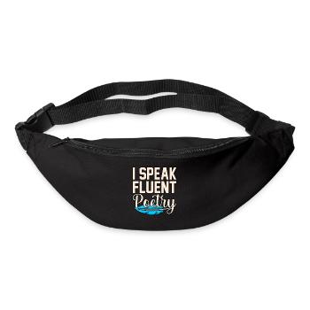 I speak fluent poetry poet poems - Bum bag - black - Front