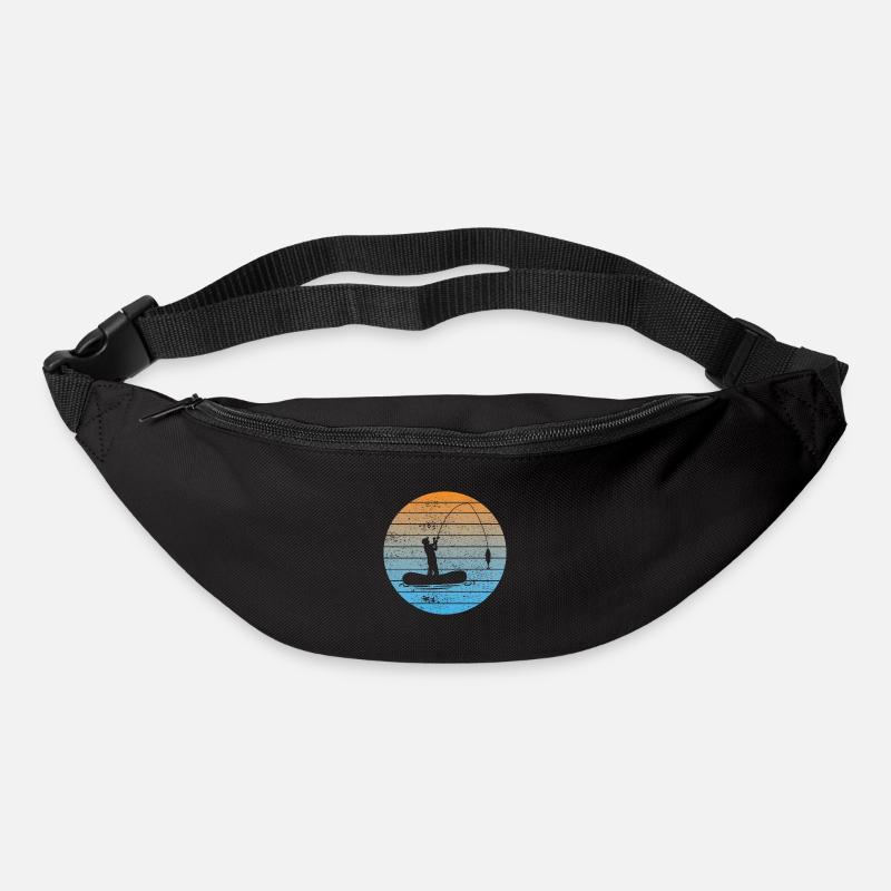 Pêche Pêche Hameçons Pêcheur Pêcheur - Sac banane - noir