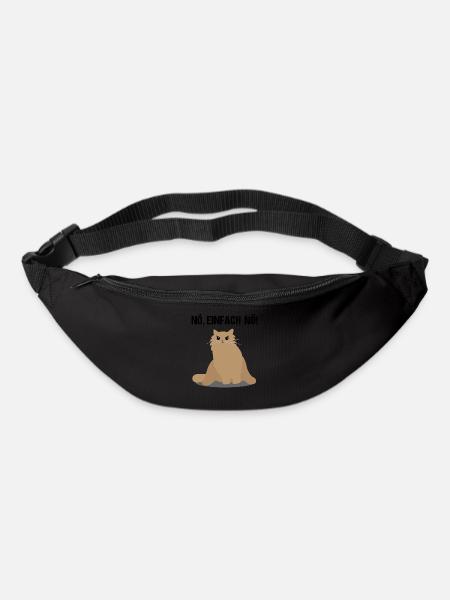 Katze Nö Einfach Nö Lustiger Spruch Geschenk - Gürteltasche - Schwarz