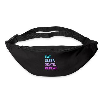 manger le sommeil skate répéter - Sac banane - noir - Devant
