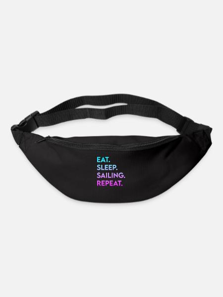 eat sleep sailing repeat - Bum bag - black