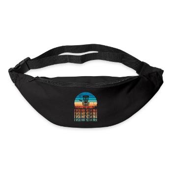 Lustige Disc Golf Baum Geschenk Distressed Vintage - Gürteltasche - Schwarz - Vorne