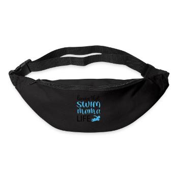 Schwimmmama Geschenk Mutter Schwimmer Schwimm-Mama - Gürteltasche - Schwarz - Vorne