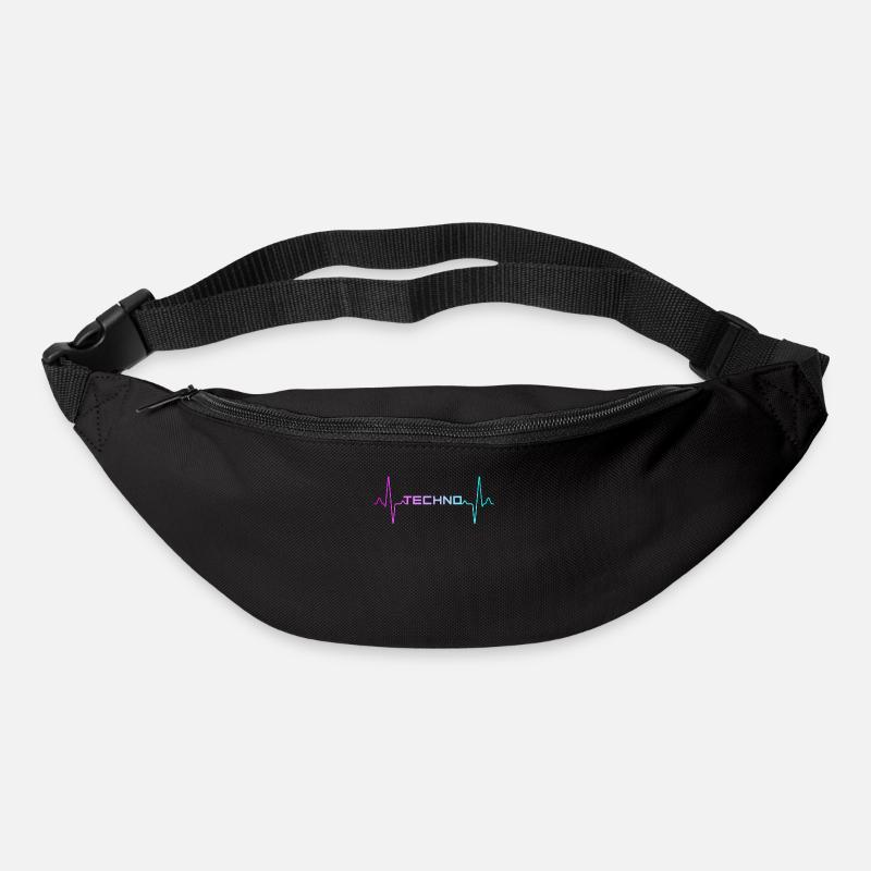 Techno Heartbeat - Sac banane - noir