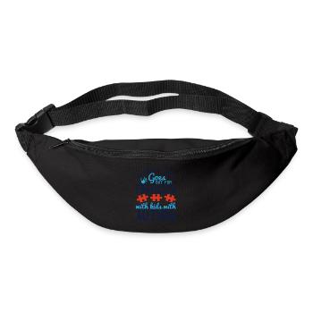 My heart bleeds, goes out for families with kids - Bum bag - black - Front