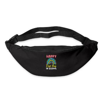 Erster Schultag Froher Erster Tag Regenbogen - Gürteltasche - Schwarz - Vorne