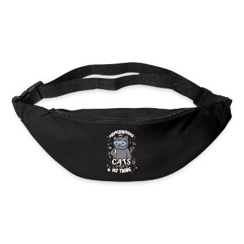 Microbiologist Cat Lab Cartoon - Bum bag - black - Front