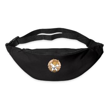Funny Dabbing Karate Cat Martial Arts Kitten - Bum bag - black - Front