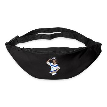 Fille israélienne incassable I Héritage israélien I - Sac banane - noir - Devant