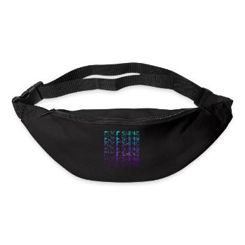 Fliegenfischen Retro Geschenk - Gürteltasche - Schwarz - Vorne