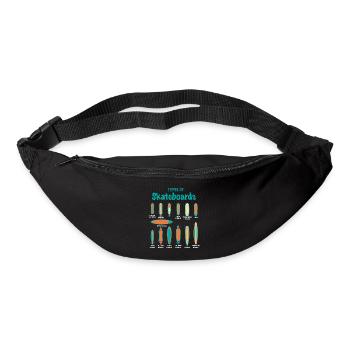 Typen von Skateboards Retro Vintage - Gürteltasche - Schwarz - Vorne