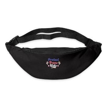 Protéger les enfants trans Transgenre LGBTQ Pride Kinder - Sac banane - noir - Devant