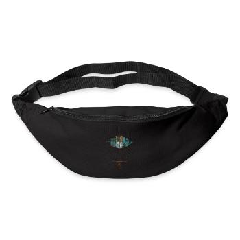 Cute little mermaid with fantasy fish - Bum bag - black - Front