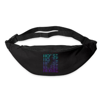 Pferd Retro - Gürteltasche - Schwarz - Vorne