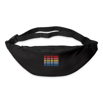 Mon corps Mon choix Pro Choice Féministe - Sac banane - noir - Devant