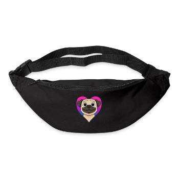 Bisexuell Mops Hund Geschenk - Gürteltasche - Schwarz - Vorne