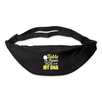 Le tennis de table est dans mon ADN - le ping-pong - Sac banane - noir - Devant