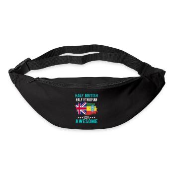 Moitié britannique moitié éthiopien - Sac banane - noir - Devant