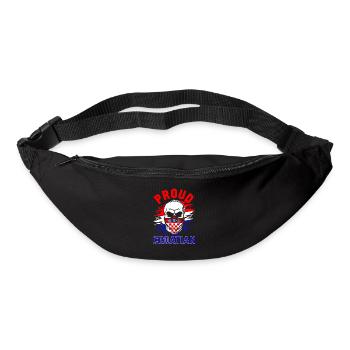 Kroatien Geschenk Herkunft Zagreb Hrvatska Heimat - Gürteltasche - Schwarz - Vorne