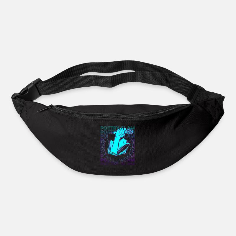 Poetry Slam Poetischer Dichter Retro - Gürteltasche - Schwarz