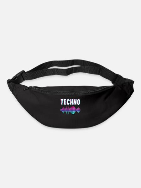 Techno Musik - Gürteltasche - Schwarz