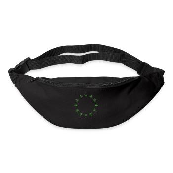 Cercle de chanvre de feuille de cannabis - Sac banane - noir - Devant