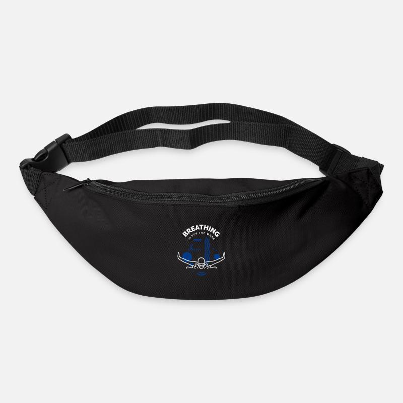 Schwimmen Spruch Lustig Breathing Is For The Weak - Gürteltasche - Schwarz