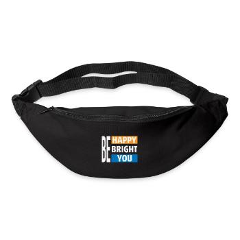 Soyez heureux et brillant - Sac banane - noir - Devant