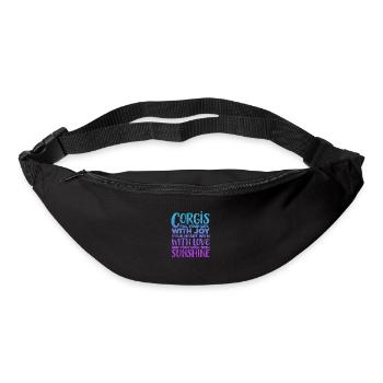 Welsh Corgi Dog Dog Dog Race Cadeau - Sac banane - noir - Devant